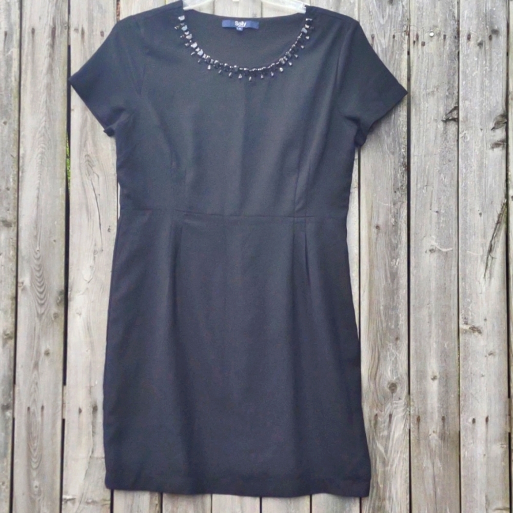 Ladies Lil Black Embellished Dress